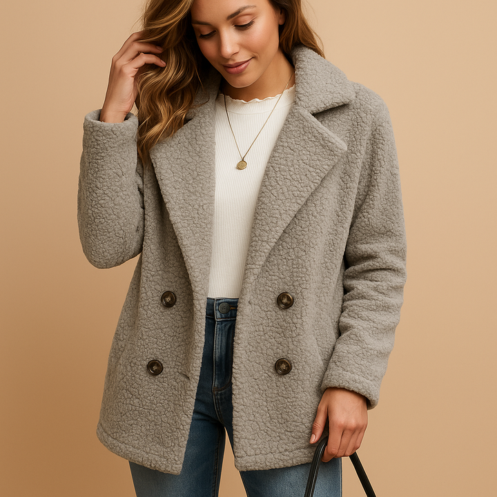 Lieke | Women's Fitted Winter Coat with Button Closure