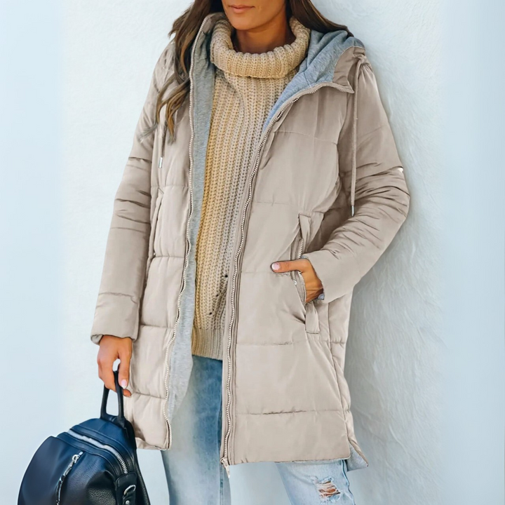 Lightweight Black Puffer Jacket | Casual Hooded Puffer Coat
