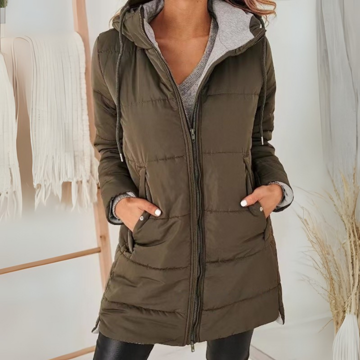 Lightweight Black Puffer Jacket | Casual Hooded Puffer Coat