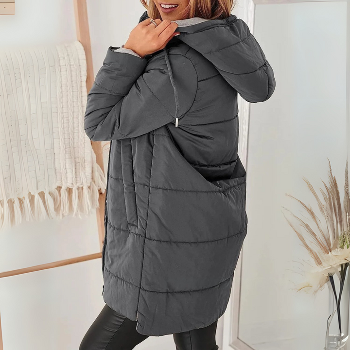 Lightweight Black Puffer Jacket | Casual Hooded Puffer Coat