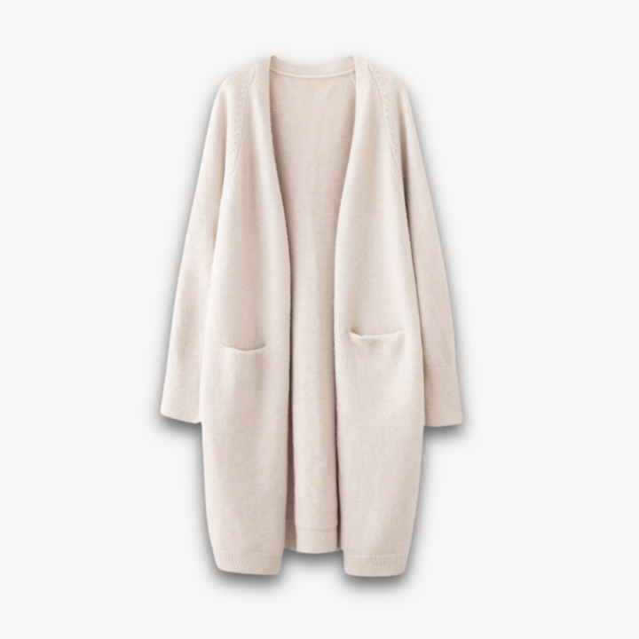 Long Cashmere Cardigan | Women's Open Front Sweater