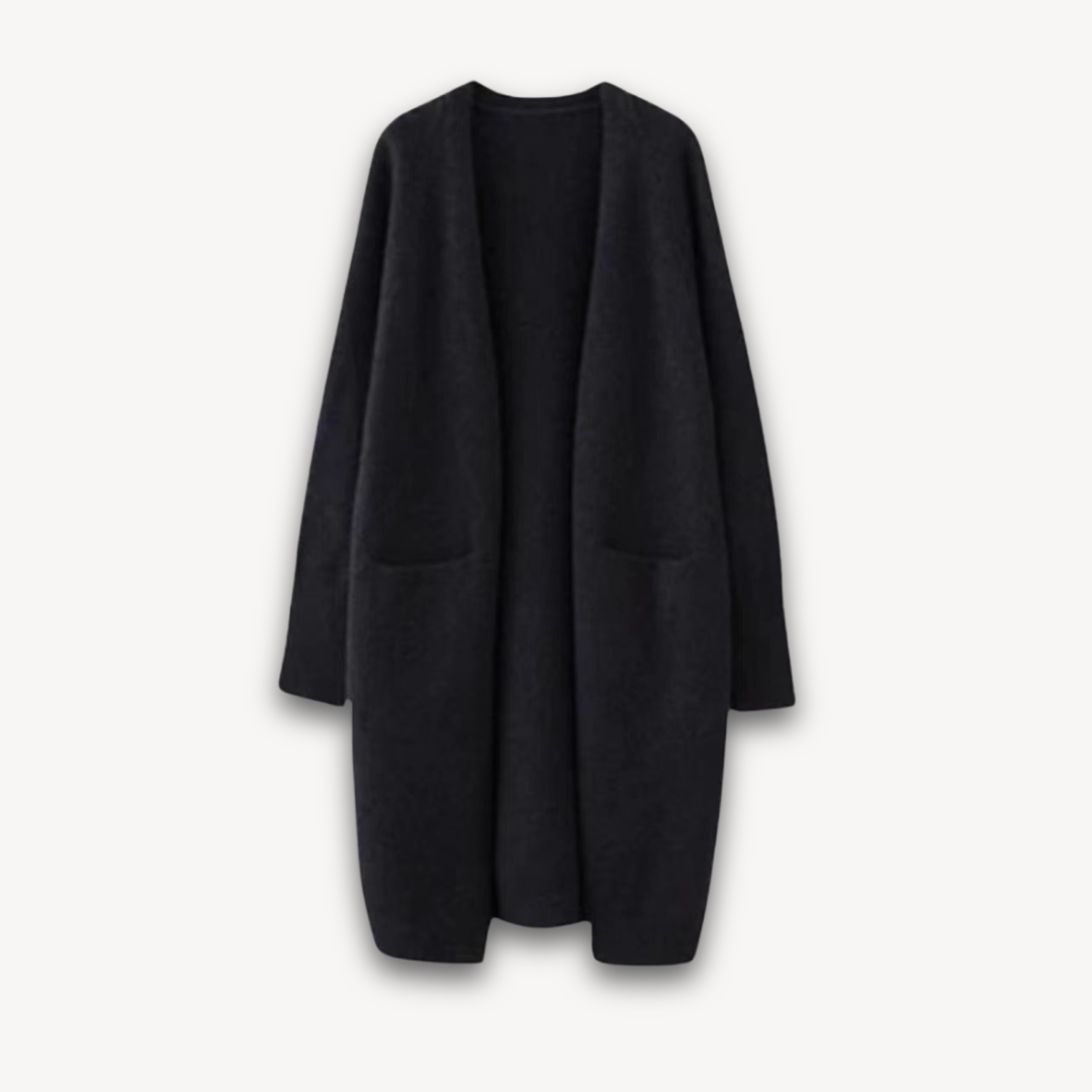 Long Cashmere Cardigan | Women's Open Front Sweater