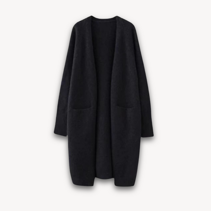 Long Cashmere Cardigan | Women's Open Front Sweater
