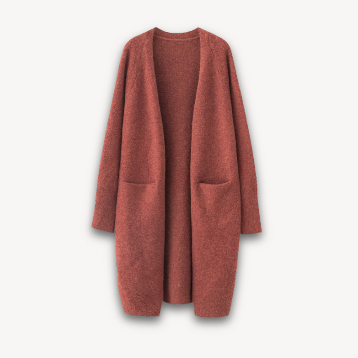 Long Cashmere Cardigan | Women's Open Front Sweater