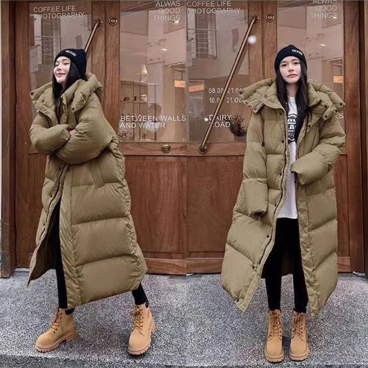 Long Puffer Coat with Hood | Women's Puffer Jacket