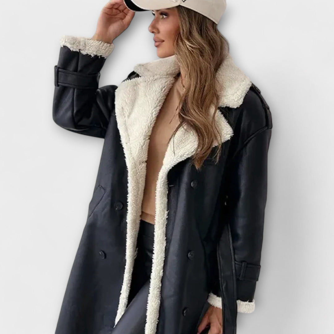Long Teddy Lined Trench Coat | Women's Winter Coat 1
