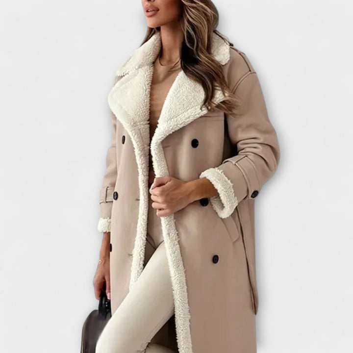 Long Teddy Lined Trench Coat | Women's Winter Coat 3