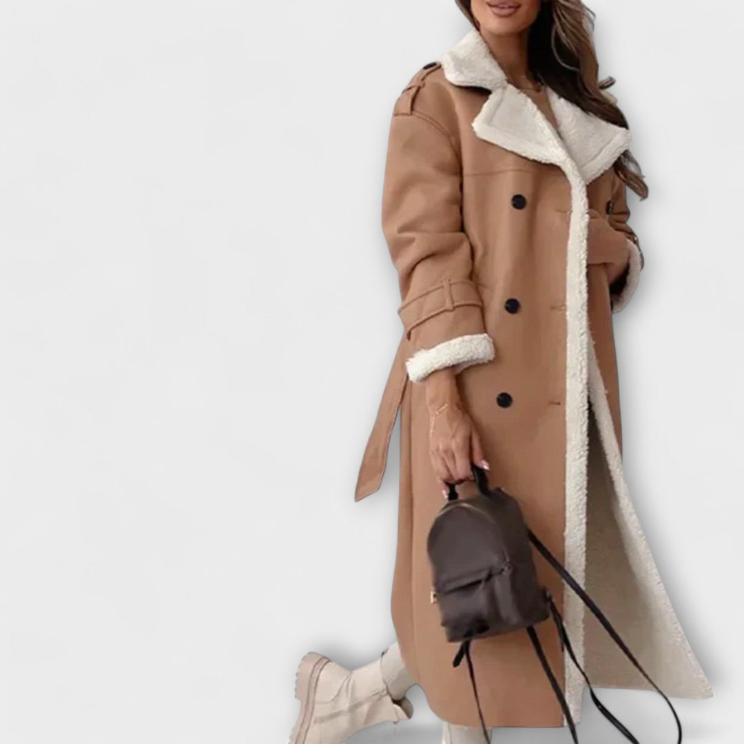 Long Teddy Lined Trench Coat | Women's Winter Coat 5