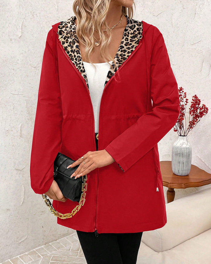 Luna Reversible Women's Coat | Stylish Leopard Print Jacket