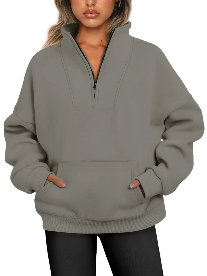 Lustre | Quarter Zip Pullover Sweatshirt for Women