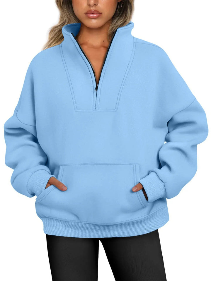 Lustre | Quarter Zip Pullover Sweatshirt for Women