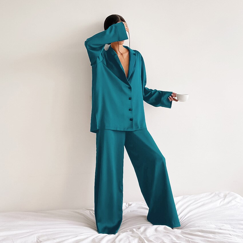 Luxury Silk Pajama Set | Elegant Sleepwear for Women 2