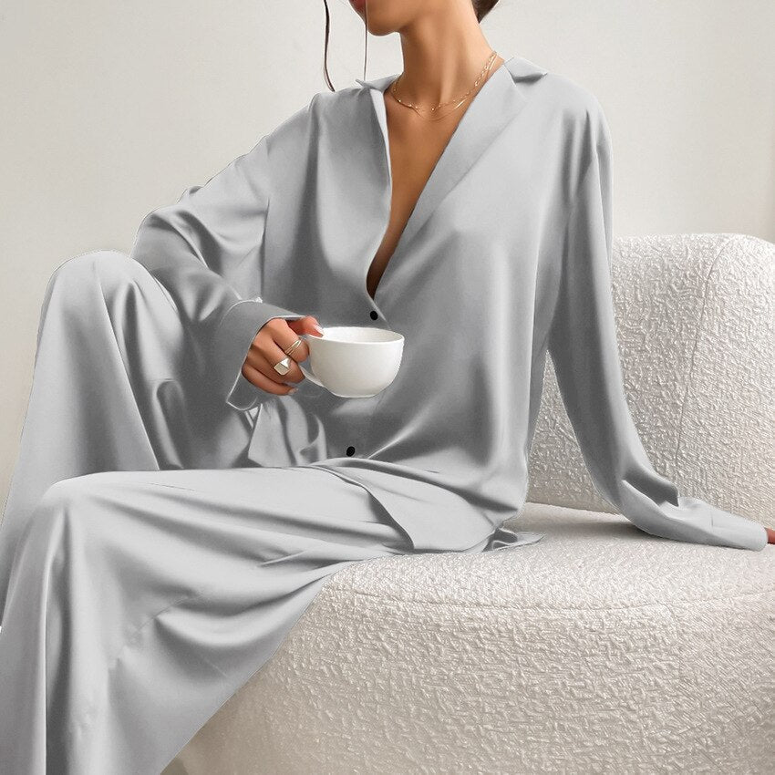 Luxury Silk Pajama Set | Elegant Sleepwear for Women 3