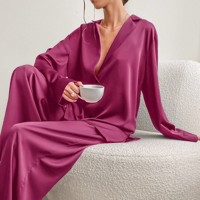 Luxury Silk Pajama Set | Elegant Sleepwear for Women 5
