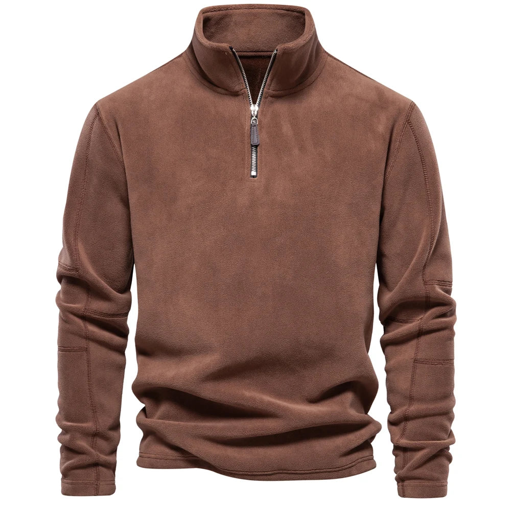 Men's Fleece Half Zip Sweater | Warm Winter Essential