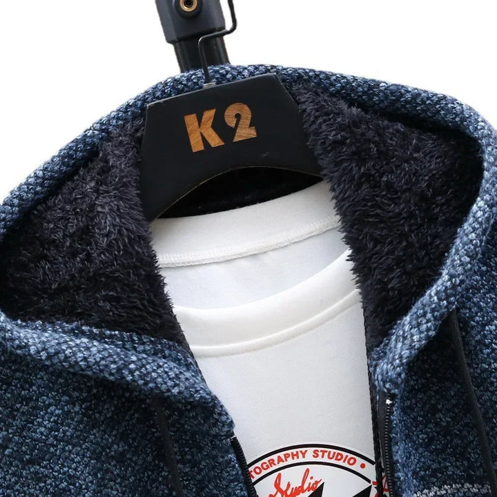 Women's Thickened Fleece Hooded Cardigan | Winter Knitwear