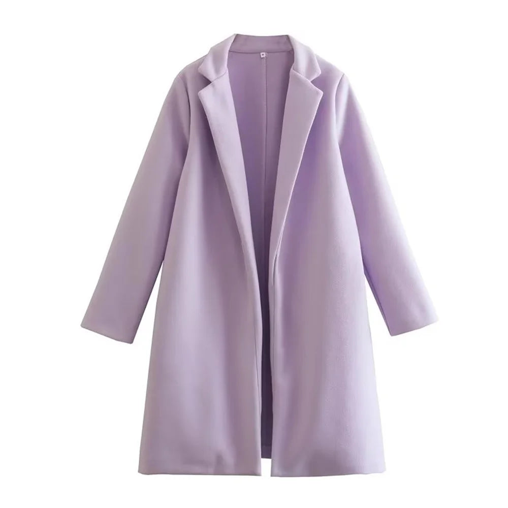 Mid-Length Polo Collar Women's Coat | Winter Coats Women