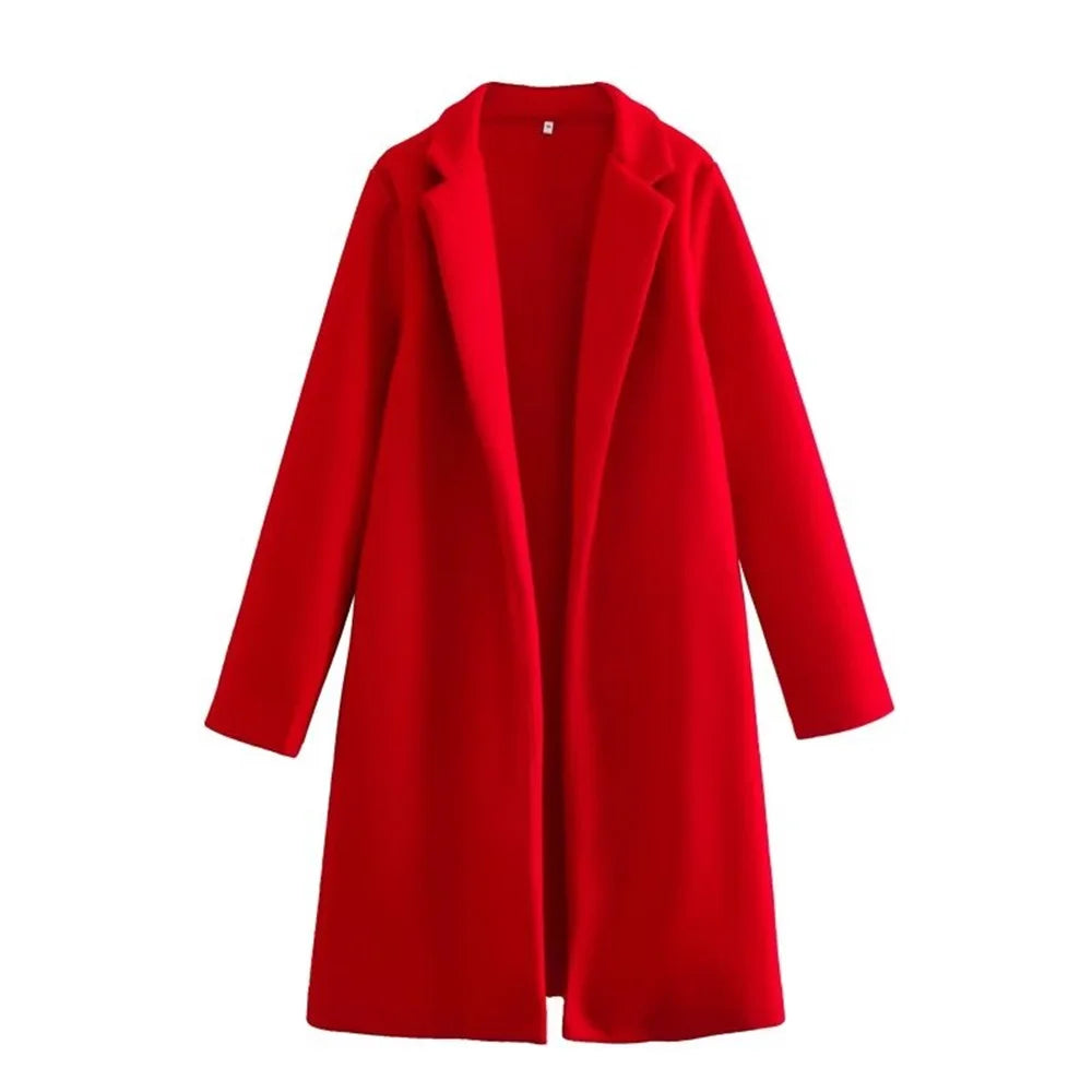 Mid-Length Polo Collar Women's Coat | Winter Coats Women