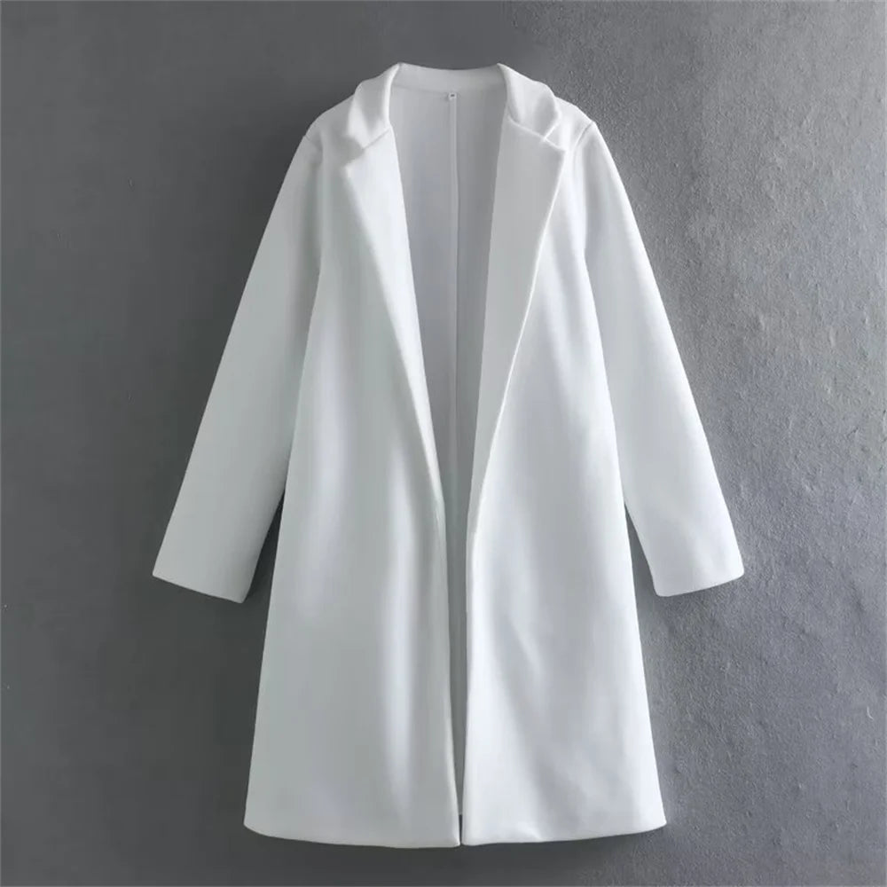 Mid-Length Polo Collar Women's Coat | Winter Coats Women