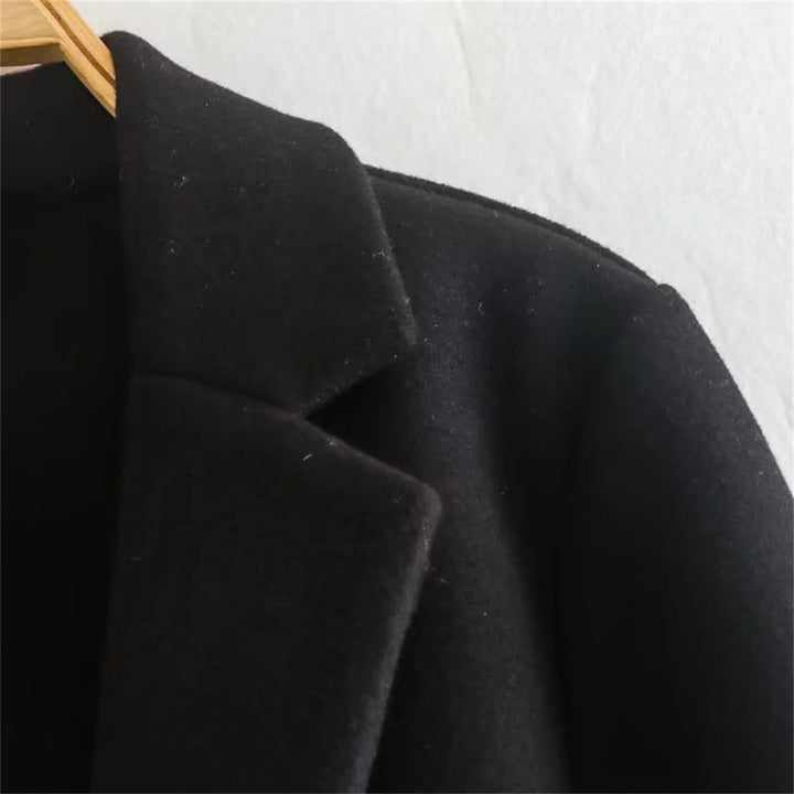 Mid-Length Polo Collar Women's Coat | Winter Coats Women