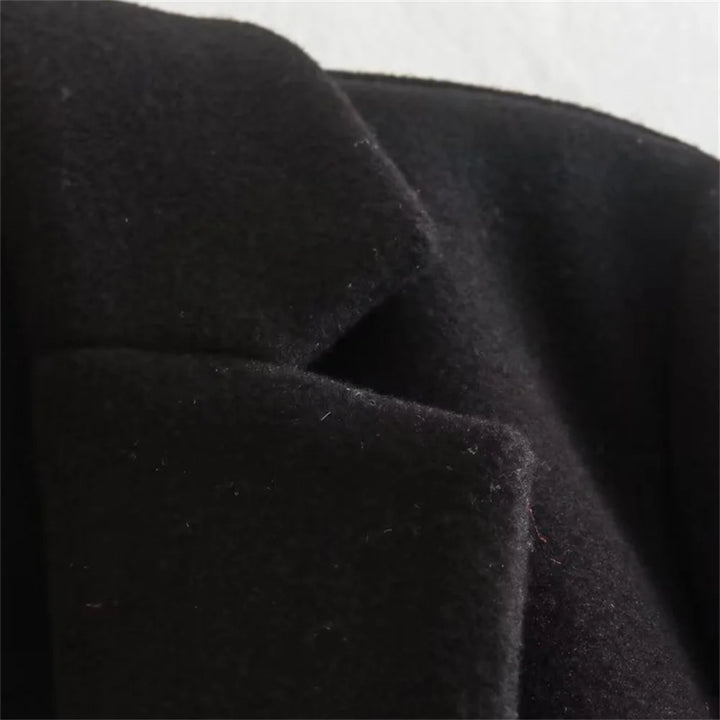 Mid-Length Polo Collar Women's Coat | Winter Coats Women
