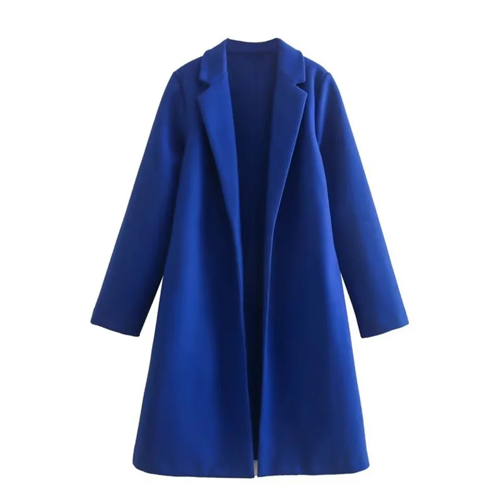 Mid-Length Polo Collar Women's Coat | Winter Coats Women