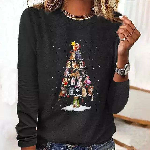 Miely | Women's Long Sleeve Christmas T-Shirt