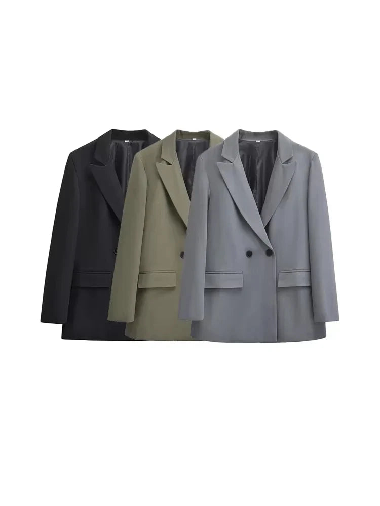 Minimalist Blazer for Women | Double Button Closure