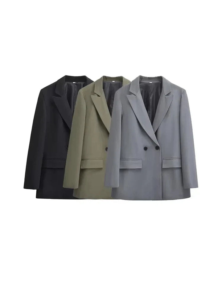 Minimalist Blazer for Women | Double Button Closure