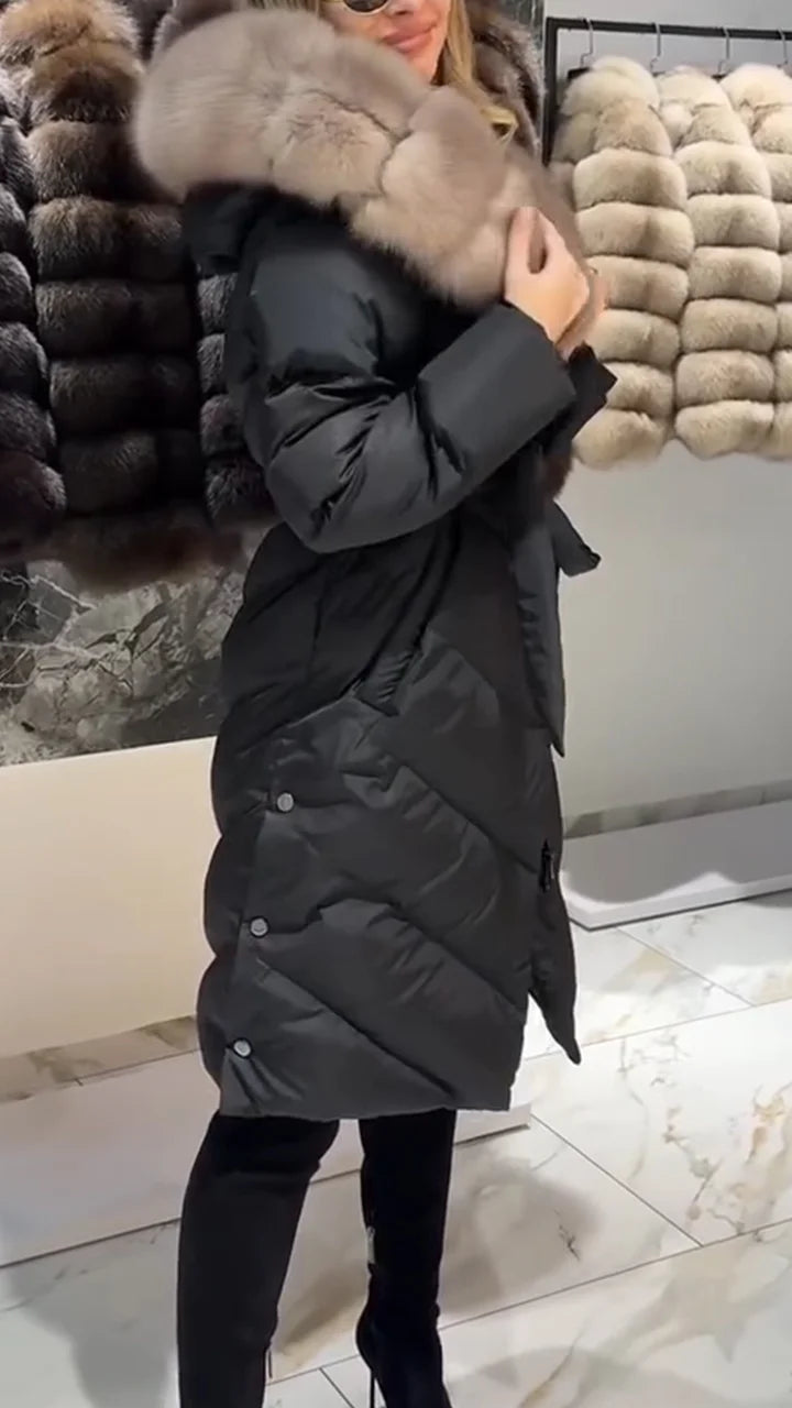 Nastasya | Women's Winter Coat with Plush Collar 2