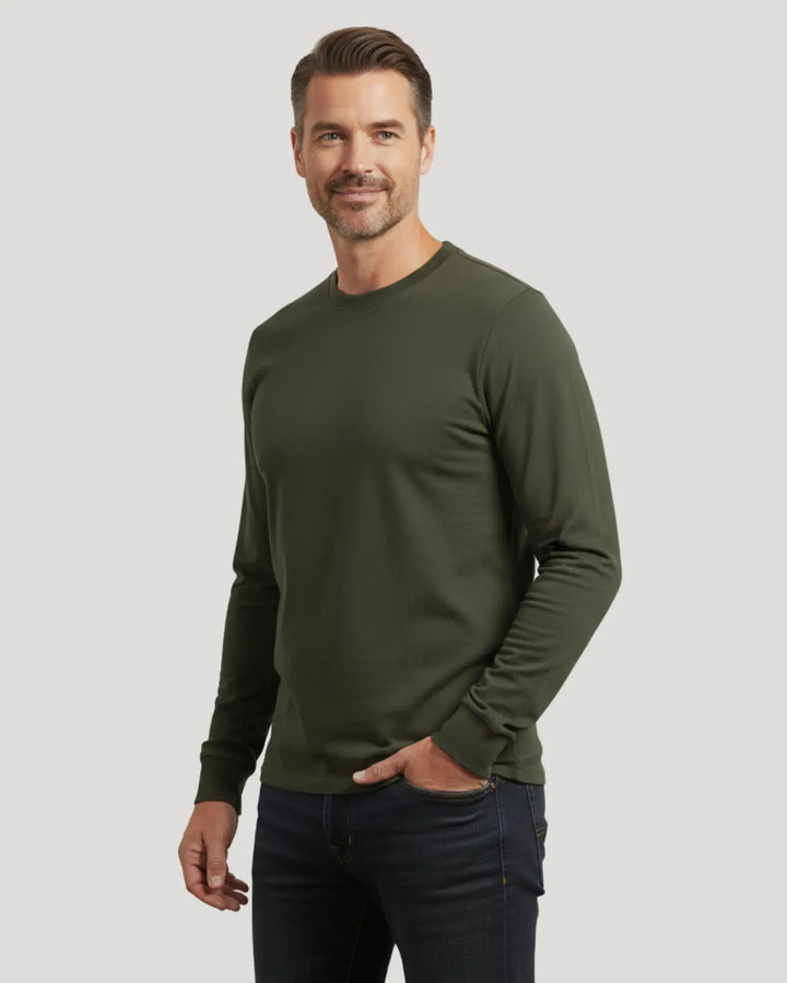 Nico Long Sleeve Crew Neck | Men's Shirt 100% Cotton
