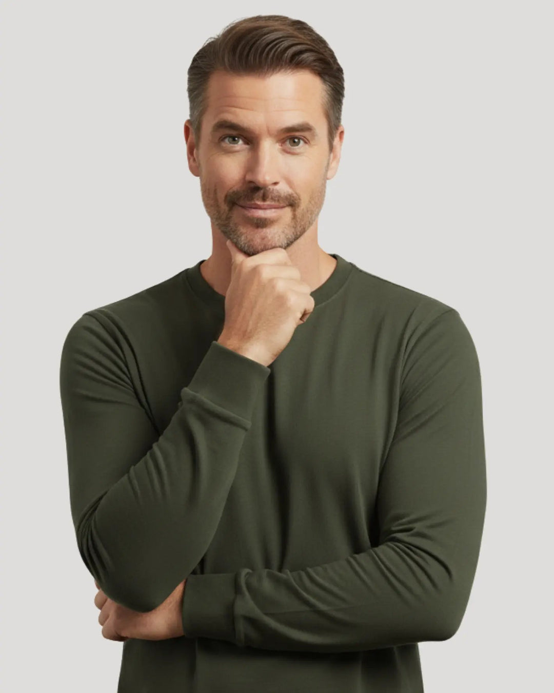 Nico Long Sleeve Crew Neck | Men's Shirt 100% Cotton