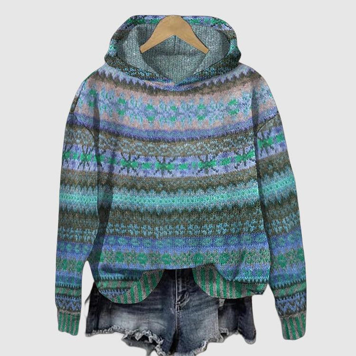Norwegian Pattern Hoodie | Women's Sweatshirt for Cozy Style 1