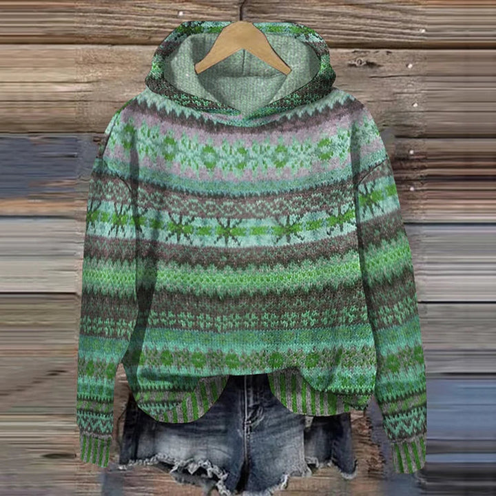 Norwegian Pattern Hoodie | Women's Sweatshirt for Cozy Style 2
