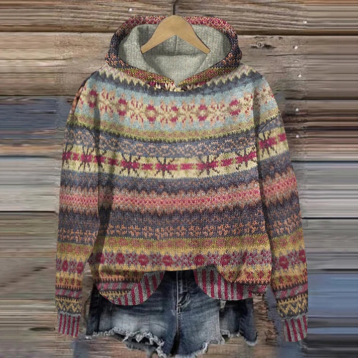 Norwegian Pattern Hoodie | Women's Sweatshirt for Cozy Style 3