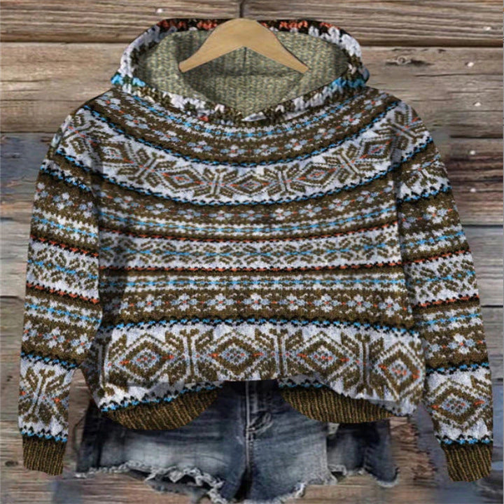 Norwegian Pattern Hoodie | Women's Sweatshirt for Cozy Style 6