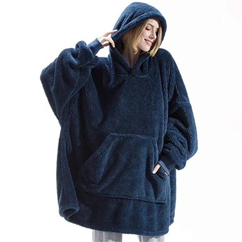 Oversized Fleece Hoodie Blanket | Wearable Blanket Hoodie