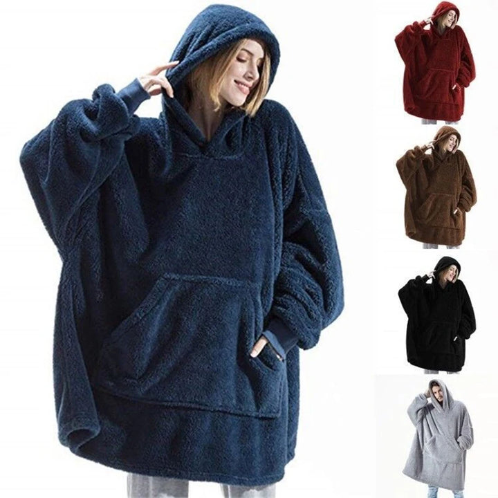 Oversized Fleece Hoodie Blanket | Wearable Blanket Hoodie