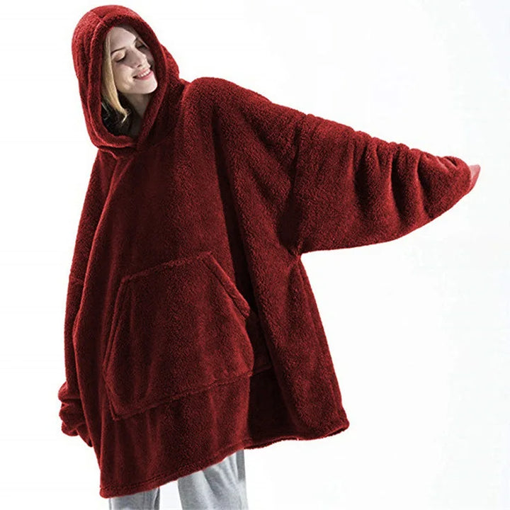 Oversized Fleece Hoodie Blanket | Wearable Blanket Hoodie