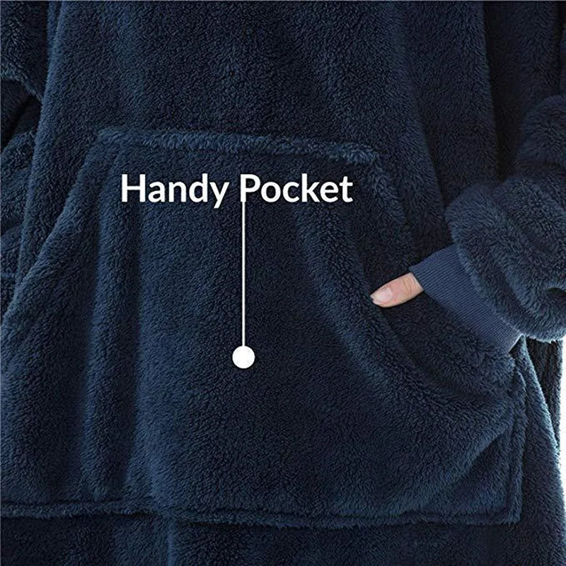 Oversized Fleece Hoodie Blanket | Wearable Blanket Hoodie