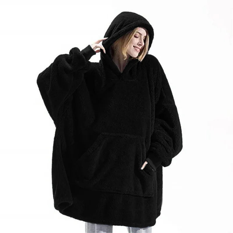Oversized Fleece Hoodie Blanket | Wearable Blanket Hoodie