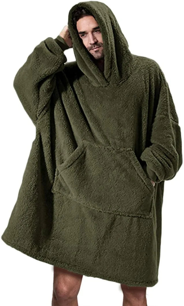 Oversized Fleece Hoodie Blanket | Wearable Blanket Hoodie