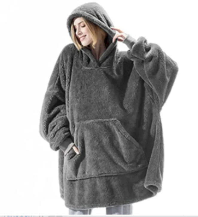 Oversized Fleece Hoodie Blanket | Wearable Blanket Hoodie
