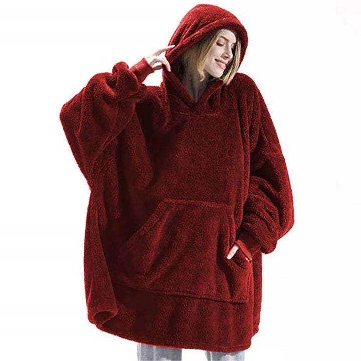 Oversized Fleece Hoodie Blanket | Wearable Blanket Hoodie