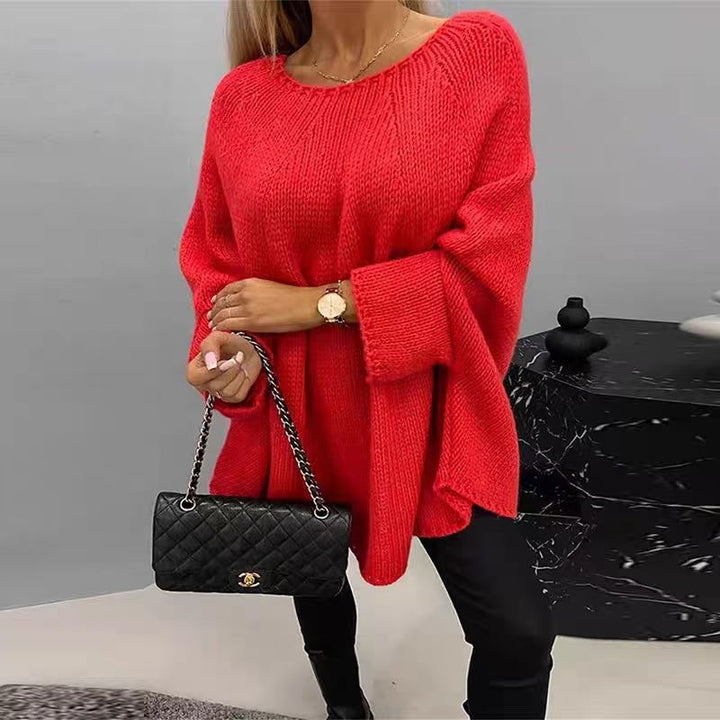 Oversized Knit Jumper With Batwing Sleeves | Women's Jumper