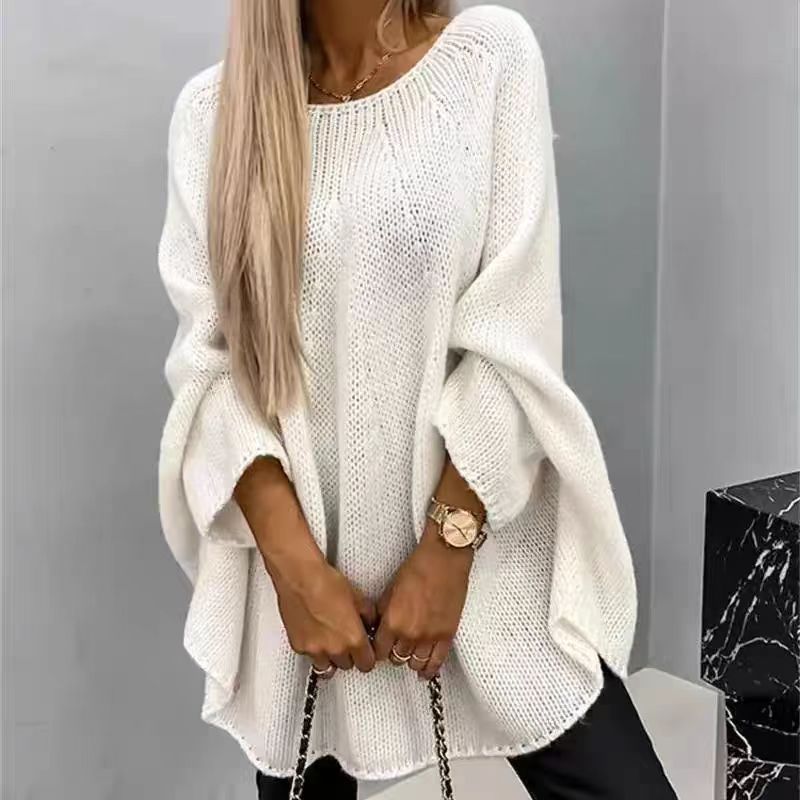 Oversized Knit Jumper With Batwing Sleeves | Women's Jumper