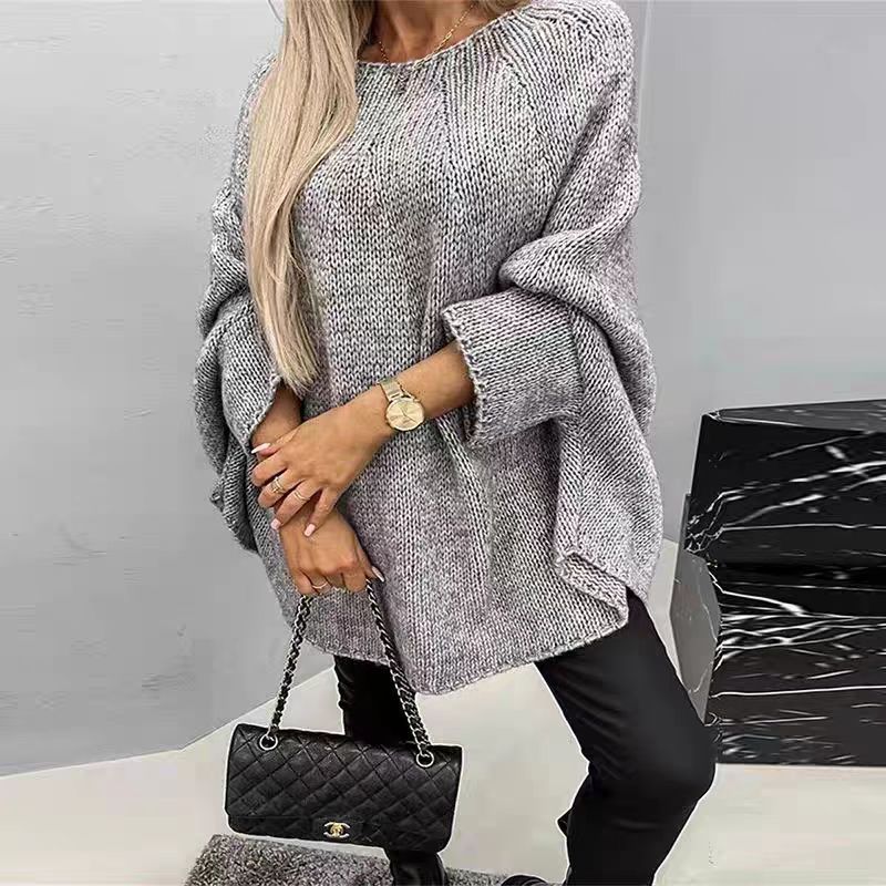 Oversized Knit Jumper With Batwing Sleeves | Women's Jumper