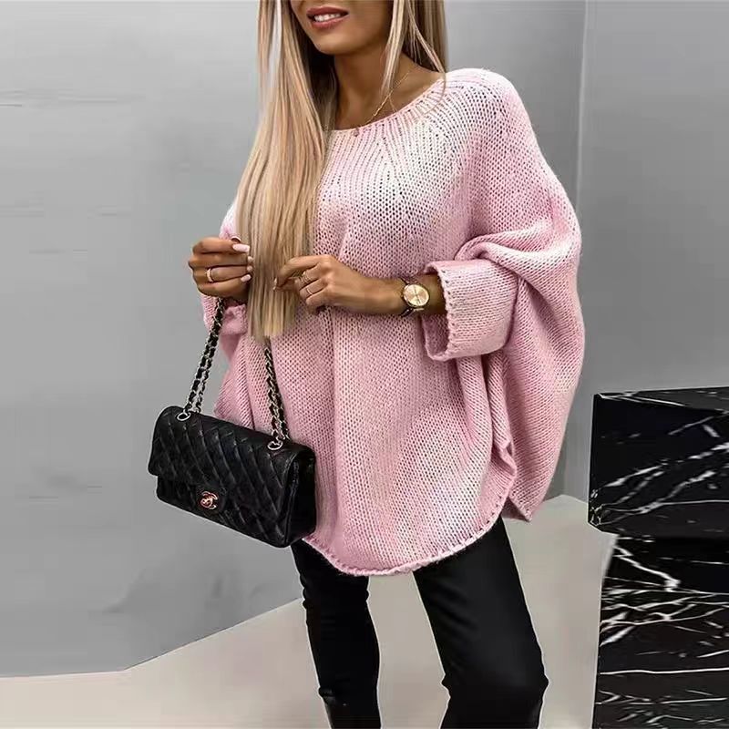 Oversized Knit Jumper With Batwing Sleeves | Women's Jumper