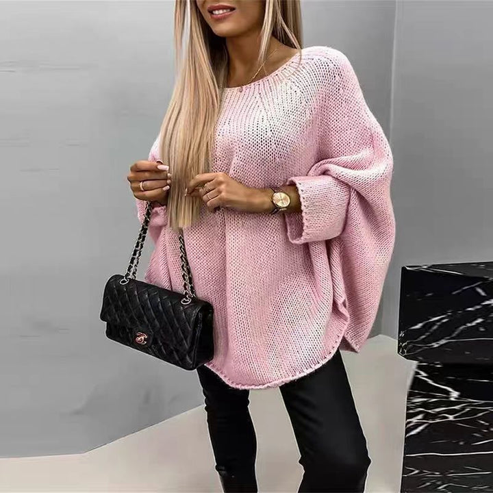 Oversized Knit Jumper With Batwing Sleeves | Women's Jumper