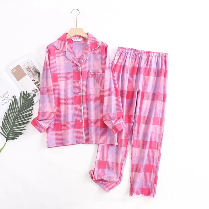 Plaid Cotton Flannel Pajama Set | Women's Sleepwear